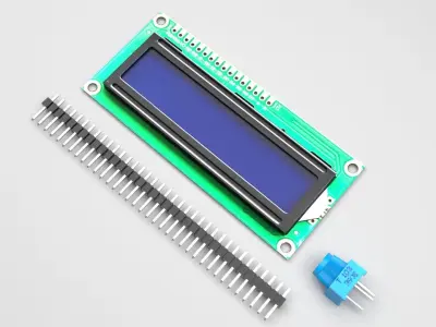 Liquid Crystal Display Screen Components With Other Parts 3D model