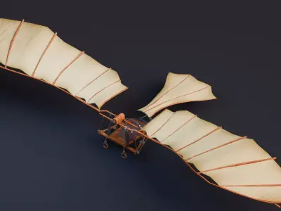 Da Vinci Inventions - Ornihopters Low-poly 3D model