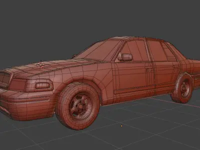 3d classic car Free low-poly 3D model