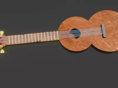 Guitar low-poly Low-poly 3D model