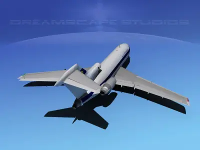 Boeing 727-100 Lufthansa 1 3D model