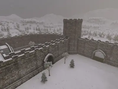 Basic Medieval Castle 3D model