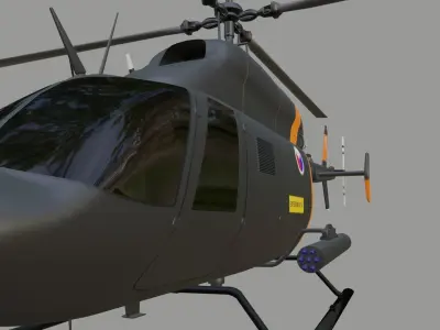 Bell ARH-70 ARAPAHO - The ARMED RECON HELICOPTER - Low-poly 3D model