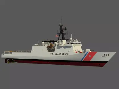 USCGC WAESCHE - LEGEND CLASS US CUTTER-COAST GUARD 3D model