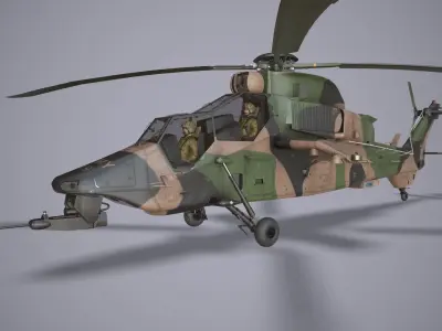  EC-665 Tiger ARH Australia Basic Animation Low-poly 3D model