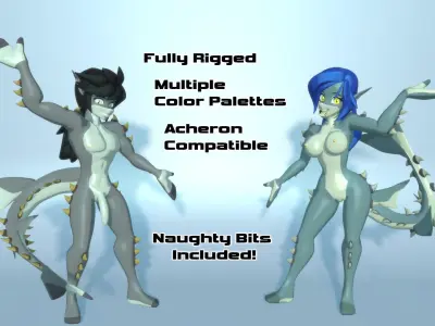 Acheron Isonade Nude Low-poly 3D model