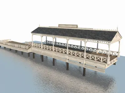 Building water walkways in the steam age 3D model