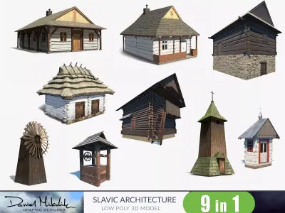 Slavic Architecture Bundle 3D Model Collection
