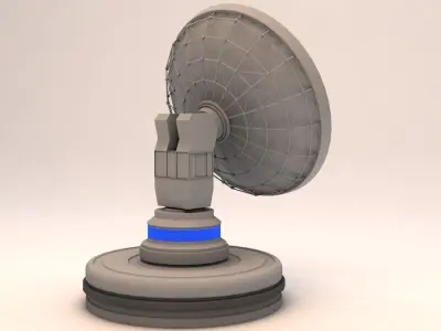 Radiotelescope Observatory Satellite Antenna 3D model