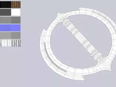 Fantasy chakram Low-poly 3D model buy