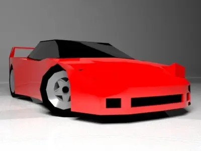 Ferrari F40 LowPoly Free low-poly 3D model