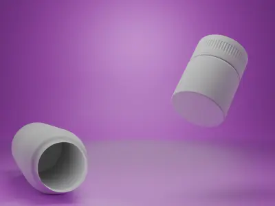 100ml Bottle 3D Model Low-poly 3D model