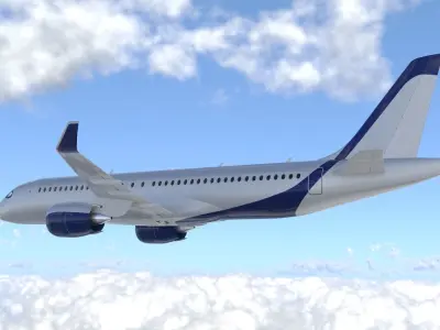 Airbus A220 -300 high detail model 3D model