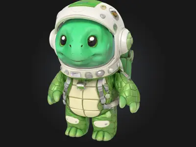 Space Turtle Explorer 3D model