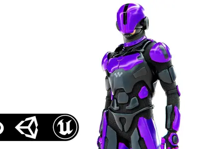 MECHA SOLDIER-Z  Rigged for Unreal Engine - Unity - MIXAMO 3D model