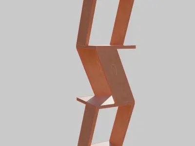 Wall shelf concept Free low-poly 3D model