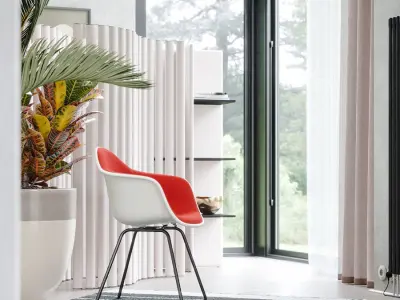  Replica Eames Plastic Side Chair Model, Salmon Red 