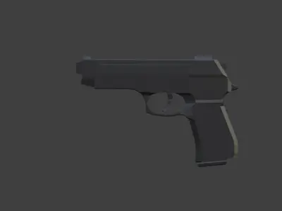 9 MM Handgun Free low-poly 3D model