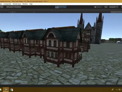 Game Ready environment -2 computer screen showing gate Low-poly 3D model