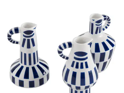 Sargadelos Bird Bud Vase in color Blue 3D model