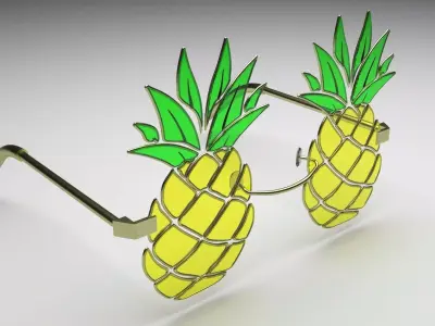 Pineapple Sunglasses 3D model