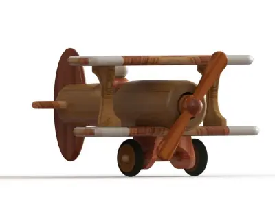 Biplane Toy Aircraft 3D print model