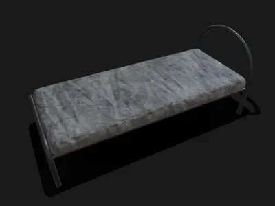 PBR Bed Model Free low-poly 3D model
