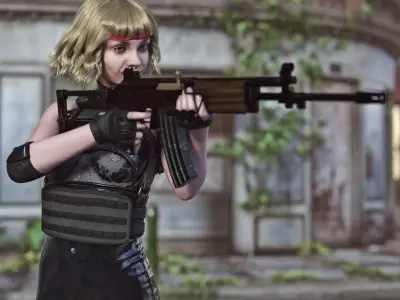 Galil Rifle for G8 3D model