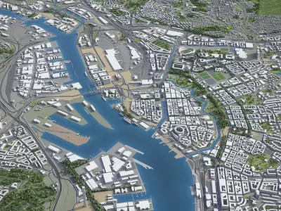 Gothenburg Low-poly 3D model