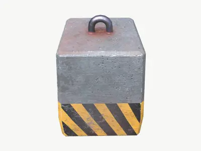 Cement Pier 2 Low-poly 3D model