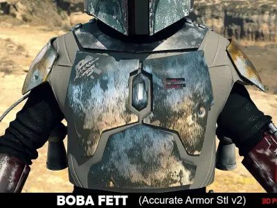 Mandalorian Boba Fett full armor STL file for 3d print 3D model
