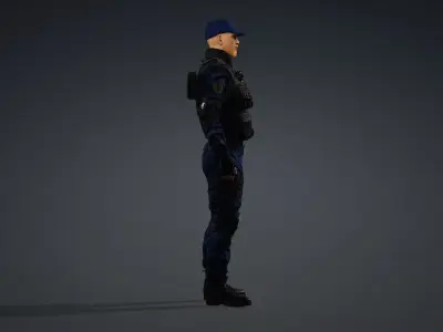 Modern Security Operator 3D Character 3D model
