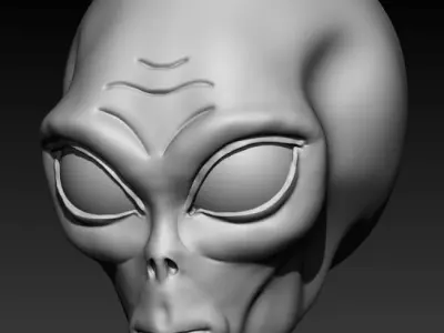Alien Head 3D Printing 3D print model purchase