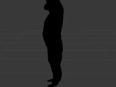 Black monkey 3D model