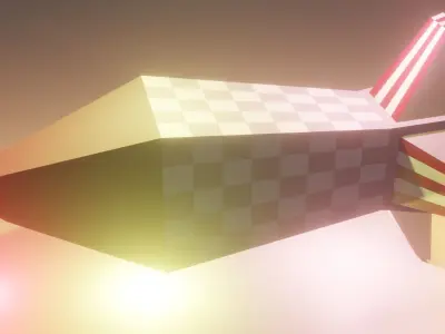 Low poly Missile for War games Free low-poly 3D model