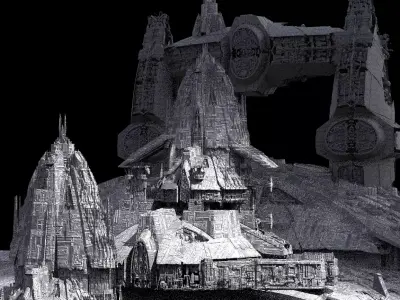 Jupiter Space station Kit bash 3D model