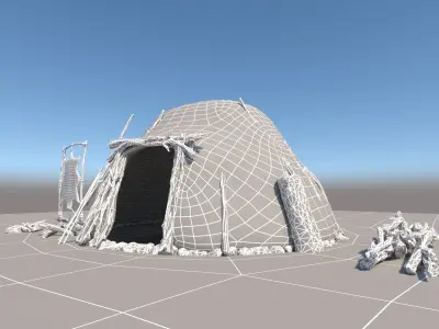 Neolithic House 3D model 3D model