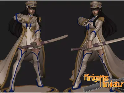 Space komissar anime figurine 3D print model