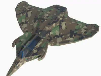 space mosquito version B Low-poly 3D model