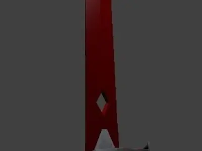 Red Broadsword Free 3D model