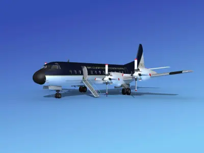 Lockheed L-188 Electra HP Air Charter Intl  3D model