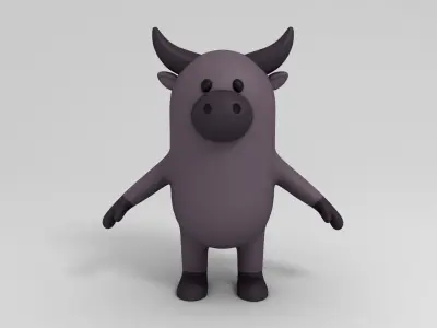 Cartoon Buffalo 3D model