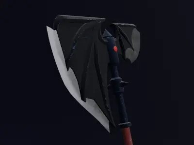 Bat Axe PBR Low-Poly Game READY Low-poly 3D model