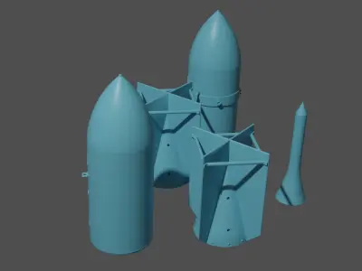 Luftwaffe WWII Bombs and Crates 3D print model