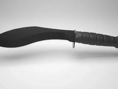Kukri Knife Low-poly 3D model