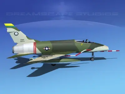 North American F-100E  Super Sabre GaNG 3D model
