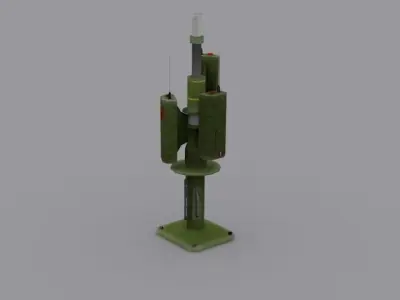 Sci fi sensor model Low-poly 3D model