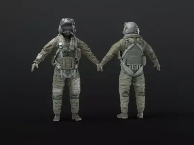 FLIGHT SUIT Fighter Pilot 3D model