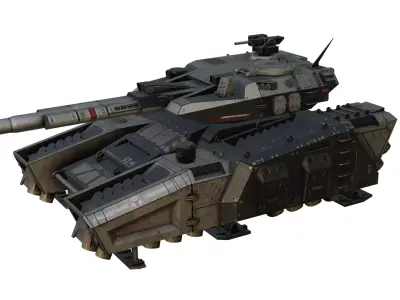 sci-fi hover Tank Low-poly 3D model
