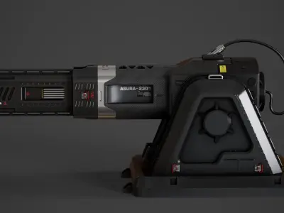 Laser Turret - ASURA Low-poly 3D model